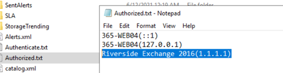 Authorized.txt open in a text editor with server name lines to delete